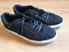 Graceland Deichmann Plateau Sneakers Schuhe Turnschuhe Schwarz Weiß Gr.42