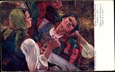 Künstler Ak Wodzinowski, Frauen in polnischen Trachten - 3793697