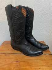 Original 90er Western Cowboy Stiefel schwarz Leder Gr. 37/38