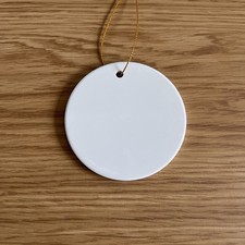 Weiße Keramik-Anhänger zur Sublimation 38 Stück