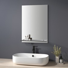 Badspiegel mit Ablage Wandspiegel Vertikal/Horizontal Spiegel  60x45/70x50/60x80