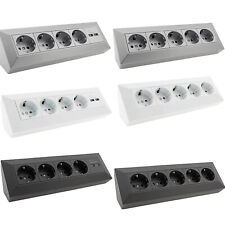 Steckdosenblock Aufbau Montage Steckdose 45°angewinkelt Verteilerdose Küche Büro