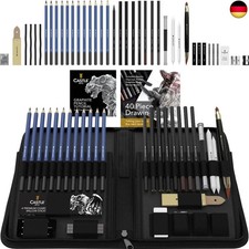 Castle Art Supplies 40-teiliges -Zeichen- und Skizzier-Set mit Anleitung | Für 