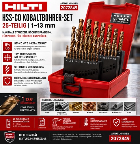 Hilti kobaltbohrer set hss - set, hss-co