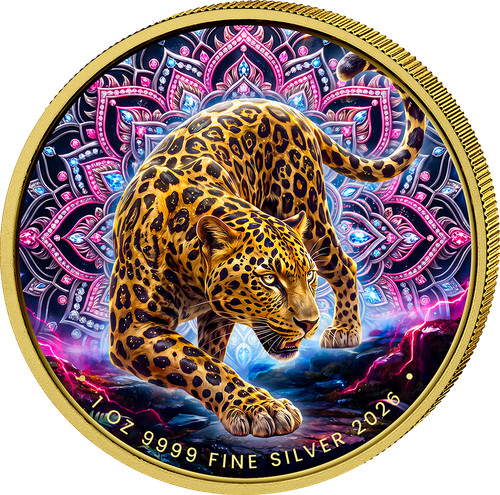 Silbermünze stolzer leopard - stolzer,