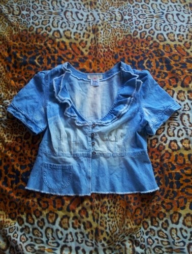 Cropped vintage jeansjacke - cropped,