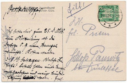 Einzelfrankatur auf