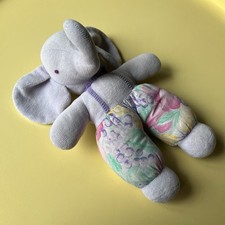 Vintage Sterntaler Elefant Rassel Kuscheltier Stofftier Plüschtier alt 80er 90er