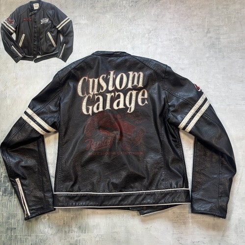 Vintage replay lederjacke xl - vintage,