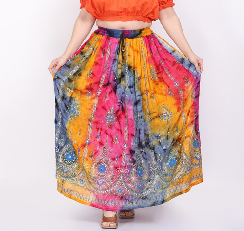 Damen langer batik pailletten - langer,