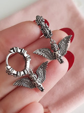 Edle 925 SILBER kleine große runde Creolen ENGEL OHRRINGE Ohrstecker HÄNGER Ring