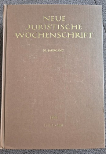 Neue juristische wochenschrift - neue,