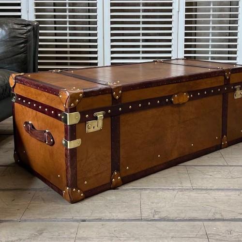 Luxus leder truhe - luxus, couchtisch