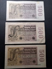 3 x Fünfhundertmillionen Mark