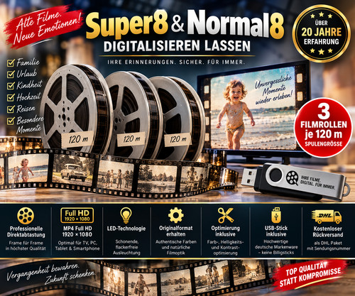 120m schmalfilme - 3x,