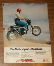 Seltene Werbung SUZUKI RV 50 90 125 - Die Mehr-Spaß-Maschine 1978