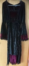 BÄRES Samt Kleid CATHEDRAL QUEEN Gothic Mittelalter L XL Spitze schwarz bordeaux
