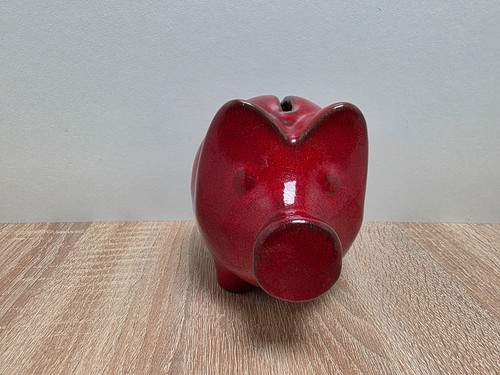 Rotes keramik sparschwein - rotes,