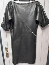 Echtlederkleid schwarz