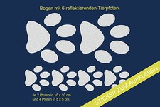 Reflektor Aufkleber Fahrradhelm "Tierpfoten"