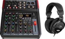 JB Systems Live-6 Mixer Set 4 Kanal USB Bluetooth Mic Line MP3 Media Kopfhörer