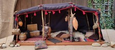 Nomadenzelt für Biblische Erzählfiguren / Egli-Figuren – Handarbeit mit Zubehör