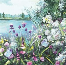 20 Servietten Natur See Blumen