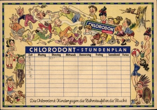 Stundenplan reklame chlorodont - stundenplan,