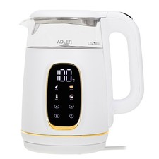 Adler AD 1305wg Wasserkocher 1,7L mit Temperatureinstellung weiß/gold