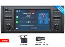 CAM+7" IPS Android 14 Auto Autoradio Navi Navigation CarPlay WiFi für BMW E39 M5