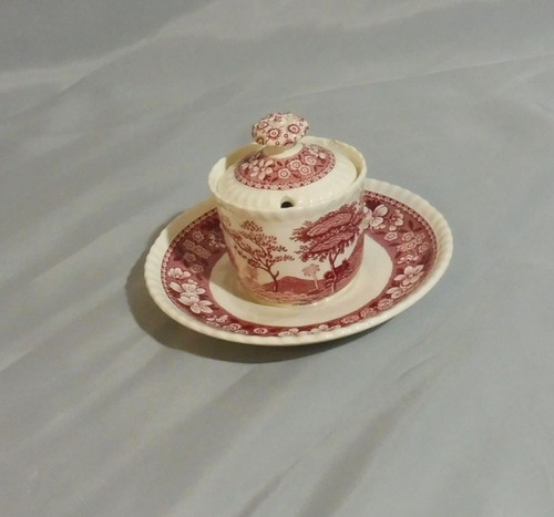 Pink tower spode senfdose - tower, v.