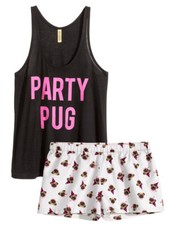 H&M Damen Pyjama mit Shorts