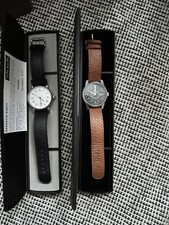 Uhr Classic Roadster Hans Hirsch Neuwertig 2 Uhren Schwarz /Braun Top