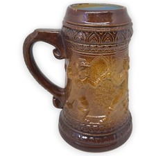 Bierkrug Steinzeug Kampfszene Degen Musketiere Vintage DDR Sammler Krug Humpen