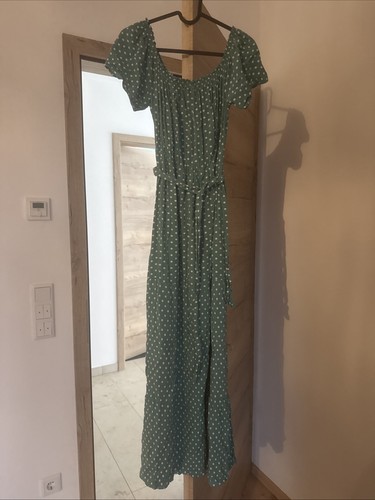 Sommerkleid lang grün - lang, mit