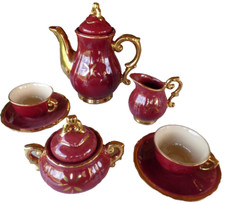 Altes 9 tlg. Porzellan Kaffee