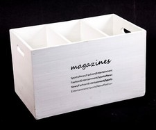 Holz Zeitungsbox Box Magazines Aufbewarung Büro Wohnzimmer 