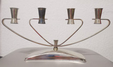 4-Armiger Kerzenständer Versilbert Kerzenhalter/Kerzenleuchter Design Vintage