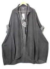 Moonshine Ballon Tunika Bluse Musselin  Gr  52 54 56  Lagenlook Gr. 5 Anthrazit