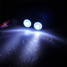RC LED Engel/Halo Eyes Lichter (WEISS) Tamiya Traxxas HPI Drift Crawler LKW UK