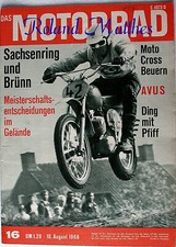 DAS MOTORRAD 16-68+TATRAN 125+FLINK ZWEITAKTER+VESPA CIAO+DMV AVUS RENNEN