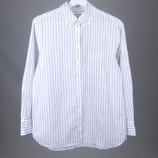 EQUIPMENT FEMME Bluse Hemdbluse Streifen Weiß Blau Gr. XS