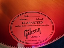 Gibson Acoustic Guitar Orange