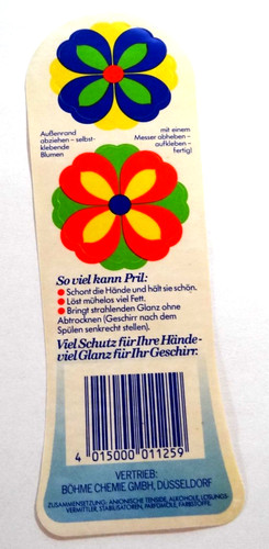 Werbe aufkleber prilblumen - 2x,
