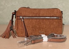 TAMARIS MOD. CHIARA DAMEN SCHULTERTASCHE PLATZWUNDER GERÄUMIG COGNAC