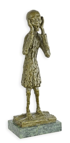 Bronzeskulptur der schrei nach - der,
