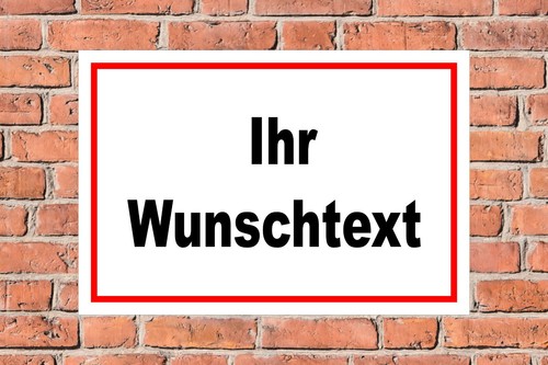 Schild mit wunschtext - schild,