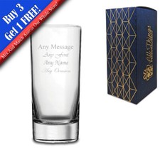 Personalisierte Gravur Hi Ball Glas Geburtstag jeder Anlass Geschenk 