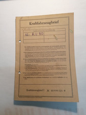 VW Käfer Typ11 1972 KFZ Fahrzeugbrief title registration carte grise