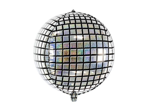 Folienballon disco kugel 40cm - folienballon, disco-kugel